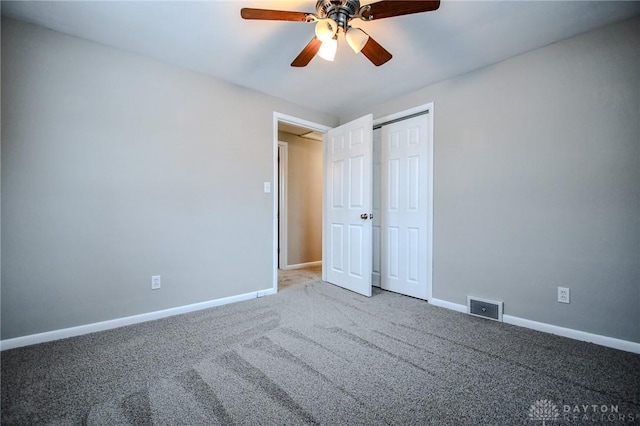 2004 N Reardon Dr, Dayton, OH 45420 - unfurnished bedroom featuring carpet floors, baseboards, a closet, and visible vents