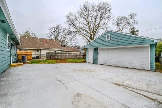 2004 N Reardon Dr, Dayton, OH 45420 - detached garage with central air condition unit and fence