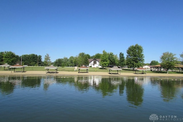water view featuring a gazebo