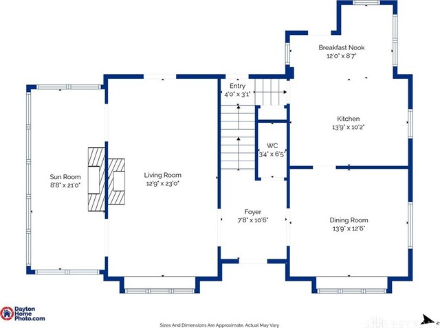 825 Far Hills Ave, Oakwood, OH 45419 - floor plan / room layout