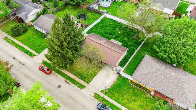 aerial view with a residential view