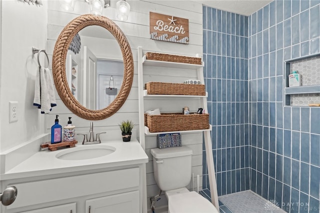 784 Marshall Dr, Xenia, OH 45385 - full bathroom featuring vanity, walk in shower, and toilet