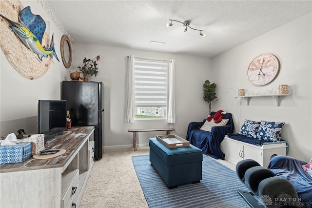 784 Marshall Dr, Xenia, OH 45385 - living area featuring carpet floors and a textured ceiling