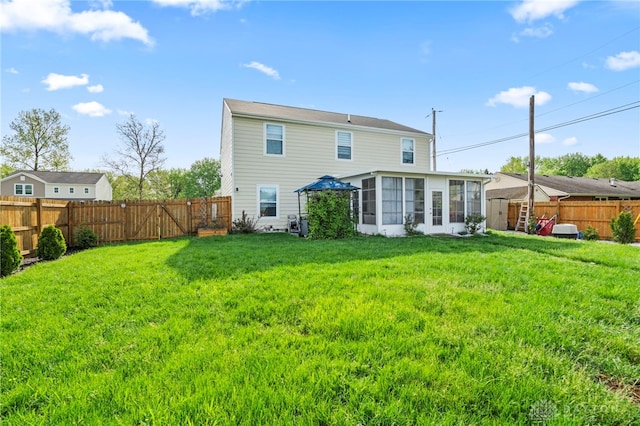 784 Marshall Dr, Xenia, OH 45385 - rear view of property with a sunroom