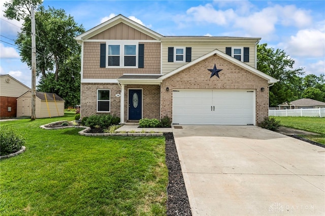 784 Marshall Dr, Xenia, OH 45385 - view of front of property featuring brick siding, concrete driveway, and a garage