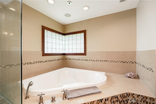 bathroom with a bath