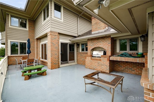 view of patio / terrace with exterior kitchen