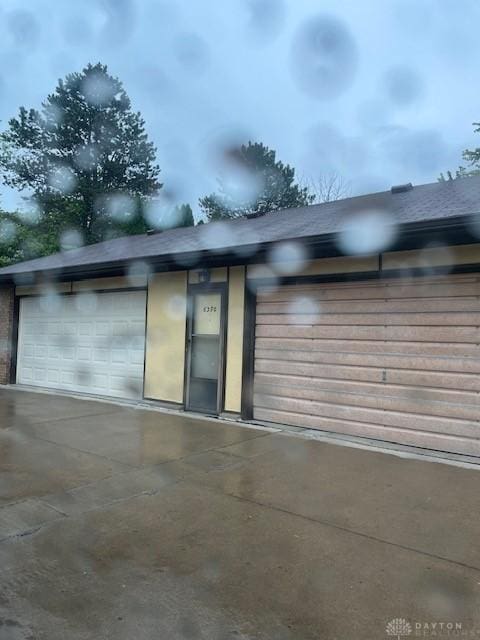 garage with driveway