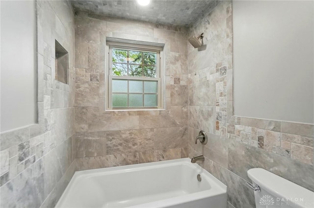 5741 Hithergreen Dr, Washington Twp, OH 45429 - full bath featuring tile walls and  shower combination