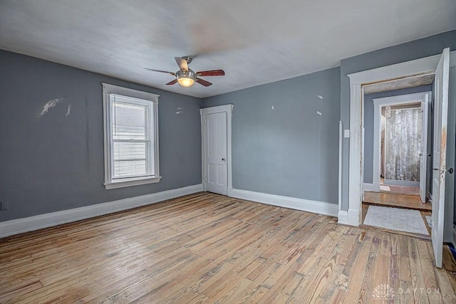 4103 Whetsel Ave, Cincinnati, OH 45227 - unfurnished room with ceiling fan, light wood-style flooring, and baseboards