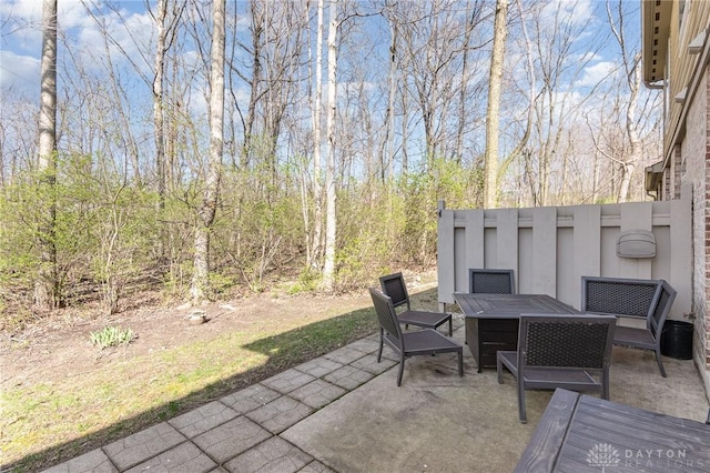 view of patio with outdoor dining space