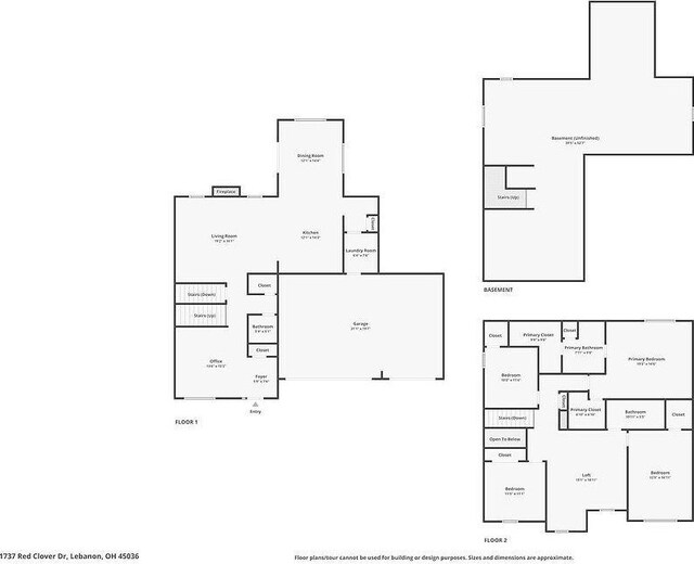 1737 Red Clover Dr, Lebanon, OH 45036 - home floor plan