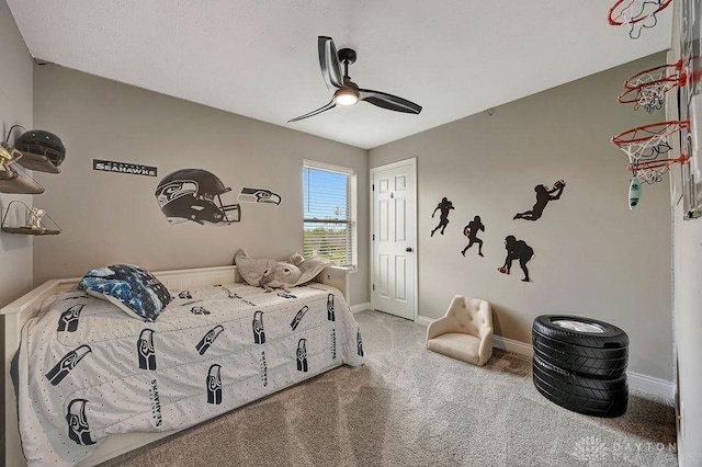 1737 Red Clover Dr, Lebanon, OH 45036 - bedroom with carpet floors, baseboards, and a ceiling fan