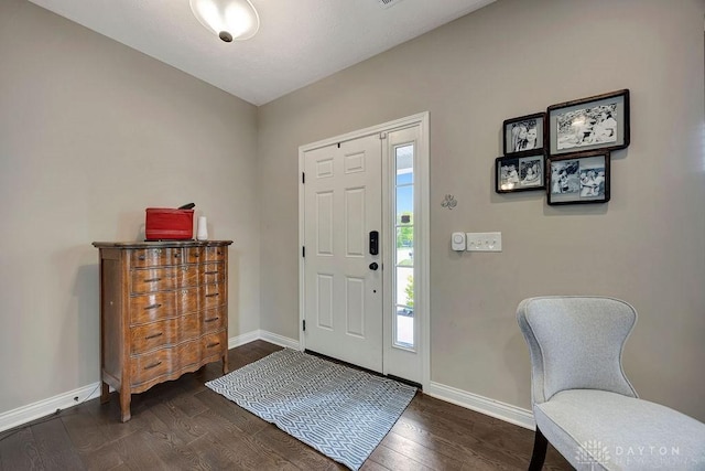 1737 Red Clover Dr, Lebanon, OH 45036 - entrance foyer featuring baseboards and dark wood finished floors