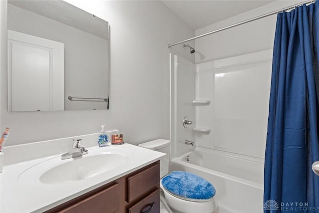 1194 Lisa Marie Dr, Xenia, OH 45385 - bathroom featuring vanity, toilet, and shower / tub combo