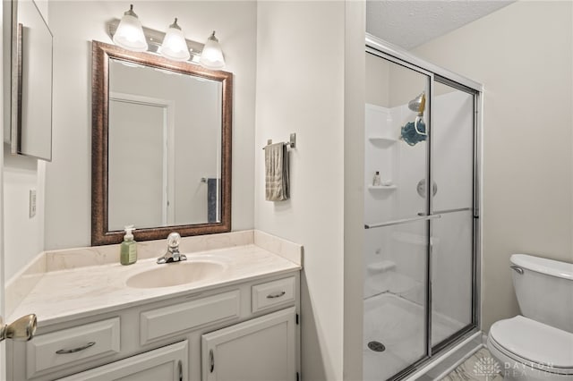 108 Mallard Glen Dr Unit 7, Dayton, OH 45458 - full bath featuring toilet, a shower stall, vanity, and a textured ceiling