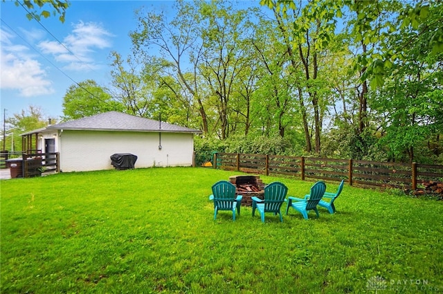 2023 W State Route 63, Lebanon, OH 45036 - view of yard with an outdoor fire pit