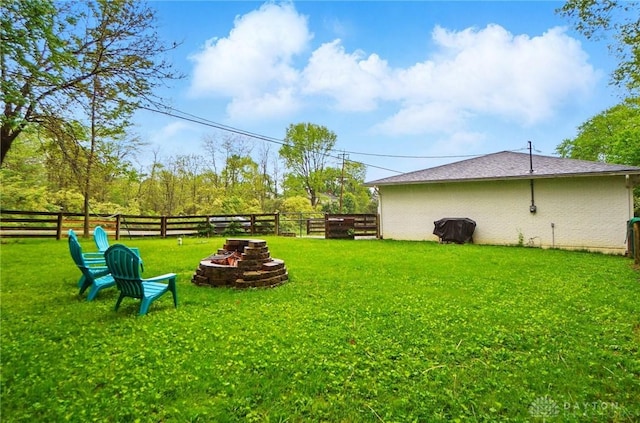 2023 W State Route 63, Lebanon, OH 45036 - view of yard featuring an outdoor fire pit
