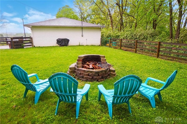 2023 W State Route 63, Lebanon, OH 45036 - view of yard with an outdoor fire pit