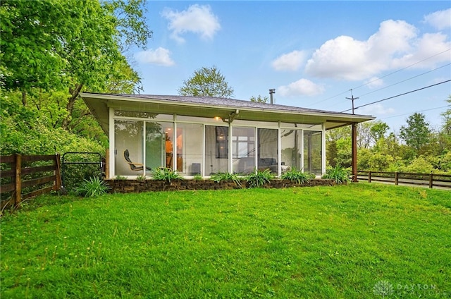 2023 W State Route 63, Lebanon, OH 45036 - back of house with a sunroom