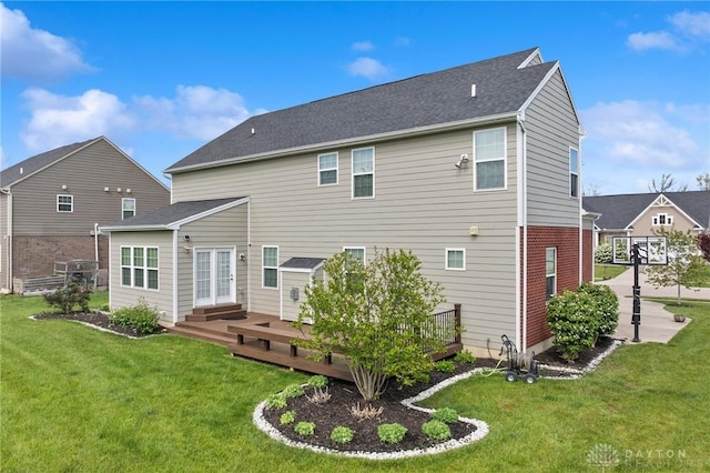 10280 Benjamin Way, Washington Twp, OH 45458 - back of house featuring a wooden deck and a lawn