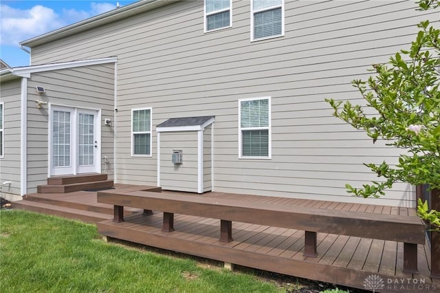 10280 Benjamin Way, Washington Twp, OH 45458 - rear view of house with a deck and entry steps