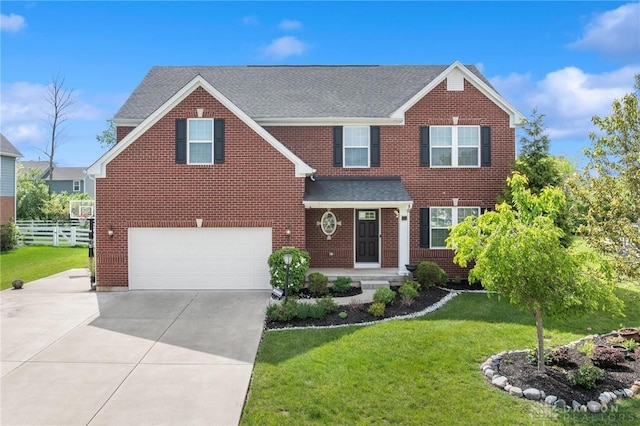 10280 Benjamin Way, Washington Twp, OH 45458 - view of front of property featuring driveway, an attached garage, a shingled roof, and brick siding