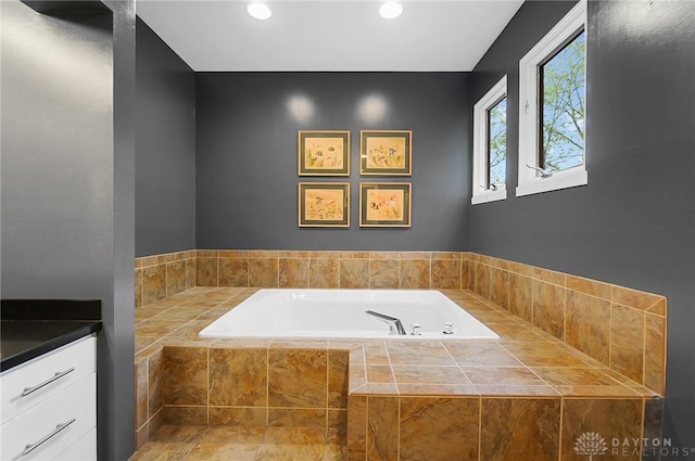 1900 Kresswood Cir, Kettering, OH 45429 - bathroom with a bath and recessed lighting