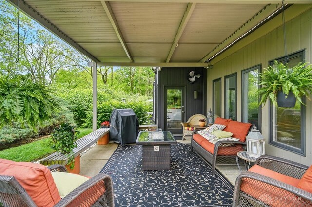 1900 Kresswood Cir, Kettering, OH 45429 - view of patio / terrace featuring a grill and an outdoor living space