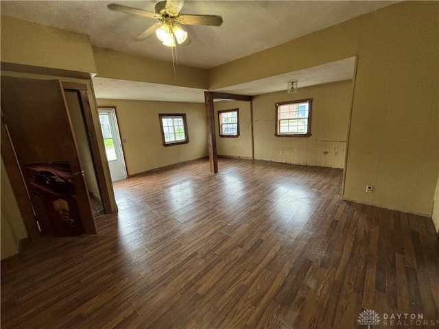 616 N Main St, Ansonia, OH 45303 - spare room with wood finished floors and a ceiling fan