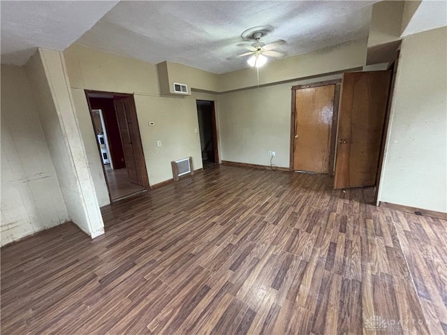 616 N Main St, Ansonia, OH 45303 - empty room featuring wood finished floors, ceiling fan, a textured ceiling, and baseboards