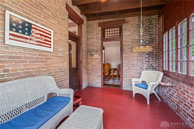 654 S Market St, Troy, OH 45373 - view of patio with covered porch