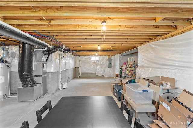 1591 Windham Ln, Beavercreek Township, OH 45385 - unfinished below grade area featuring electric panel and water heater