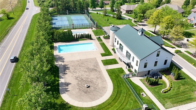 1591 Windham Ln, Beavercreek Township, OH 45385 - aerial view of property's location featuring a pool