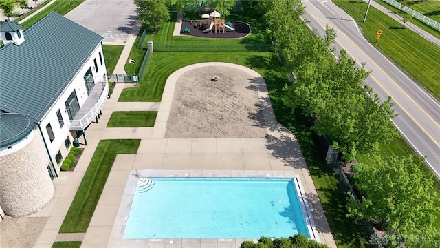 1591 Windham Ln, Beavercreek Township, OH 45385 - drone / aerial view of a pool