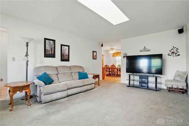 3352 Morning Glory Rd, Dayton, OH 45449 - carpeted living area featuring a skylight