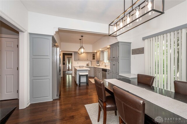 813 Timberlake Ct, Kettering, OH 45429 - dining room with dark wood finished floors and plenty of natural light