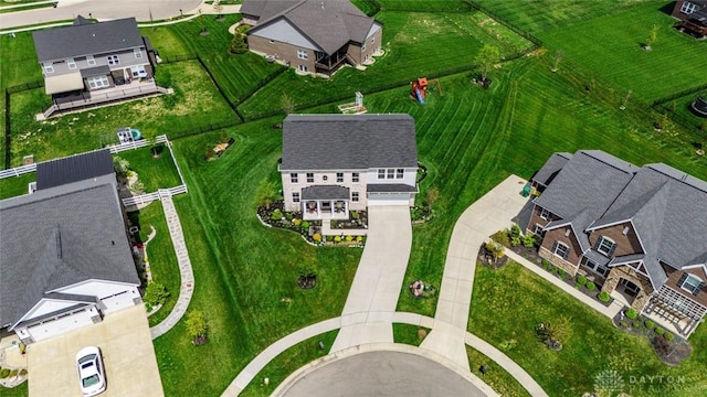 aerial perspective of suburban area