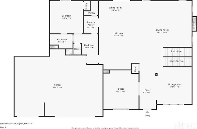 3732 Oak Creek Dr, Sugarcreek Township, OH 45440 - floor plan / room layout