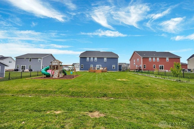 3732 Oak Creek Dr, Sugarcreek Township, OH 45440 - view of yard with a playground and a residential view