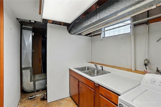 3700 Echo Hill Ln, Beavercreek, OH 45430 - clothes washing area with washer / dryer and cabinet space