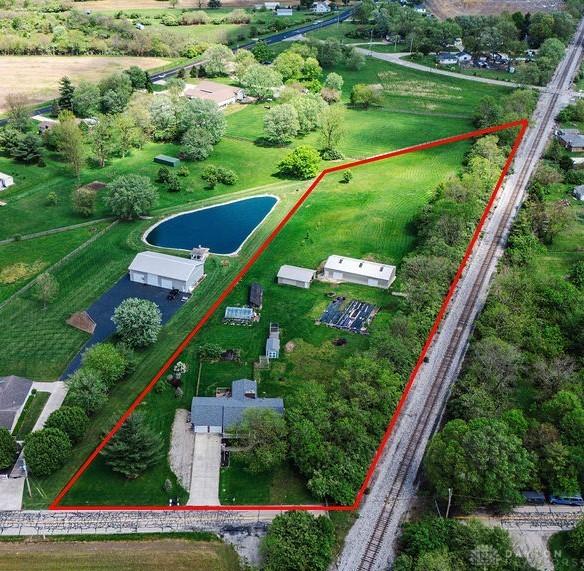2774 N Law Rd, Oxford, OH 45056 - aerial view of property and surrounding area featuring property boundaries highlighted