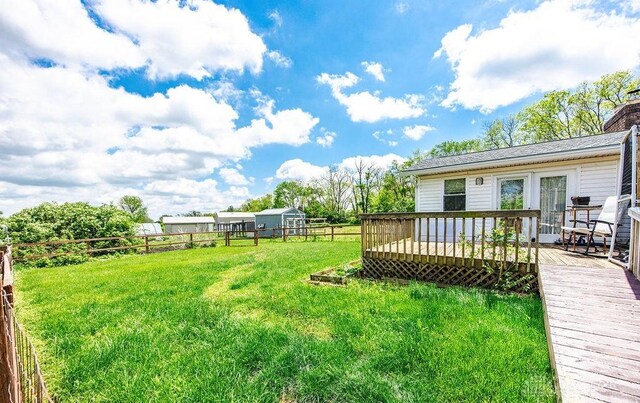 2774 N Law Rd, Oxford, OH 45056 - view of yard with a wooden deck