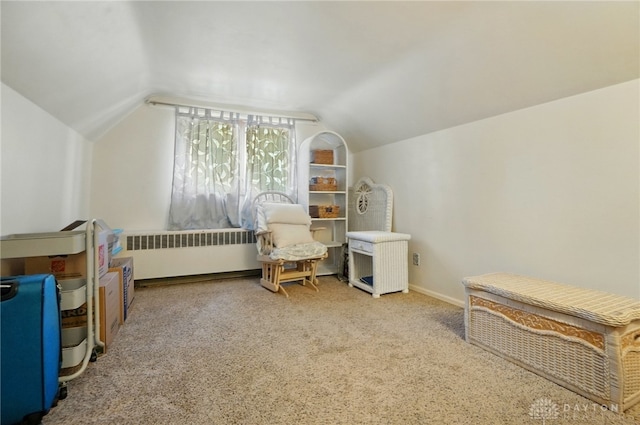 4207 Morningside Blvd, Dayton, OH 45432 - bonus room featuring radiator heating unit, vaulted ceiling, carpet, and baseboards