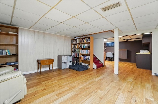 4207 Morningside Blvd, Dayton, OH 45432 - finished basement featuring wood finished floors and a paneled ceiling