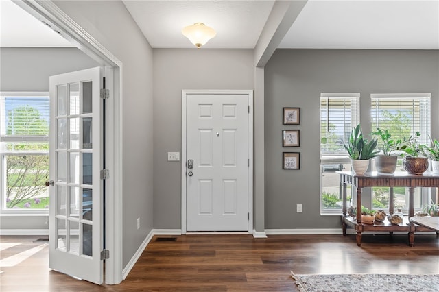 40 Shady Pines Ave, Springboro, OH 45066 - entryway with plenty of natural light, wood finished floors, and baseboards