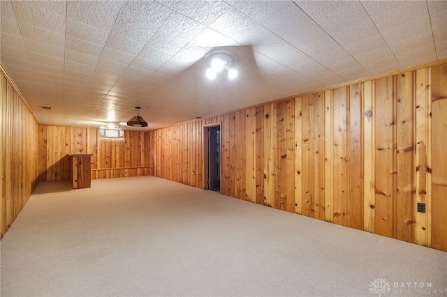 4231 Maricarr Dr, Dayton, OH 45429 - finished below grade area with carpet flooring and wooden walls