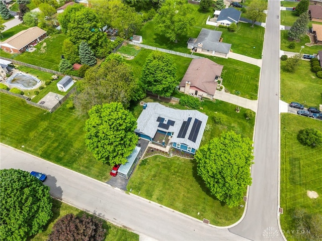 aerial perspective of suburban area