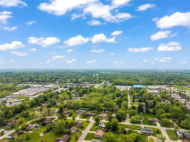 aerial view of residential area