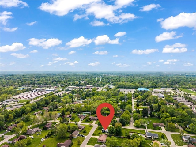 aerial view of residential area